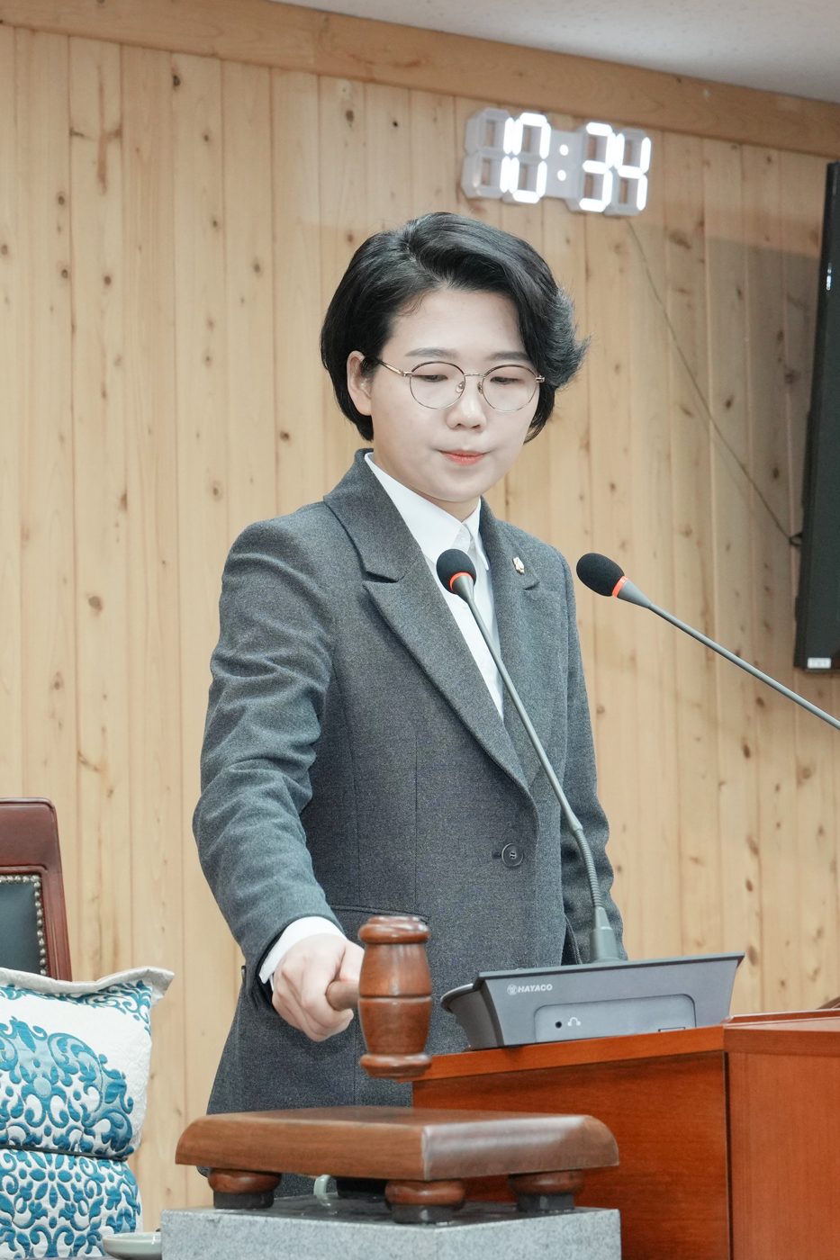 군민과 함께한 사진